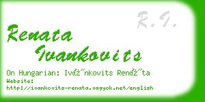 renata ivankovits business card